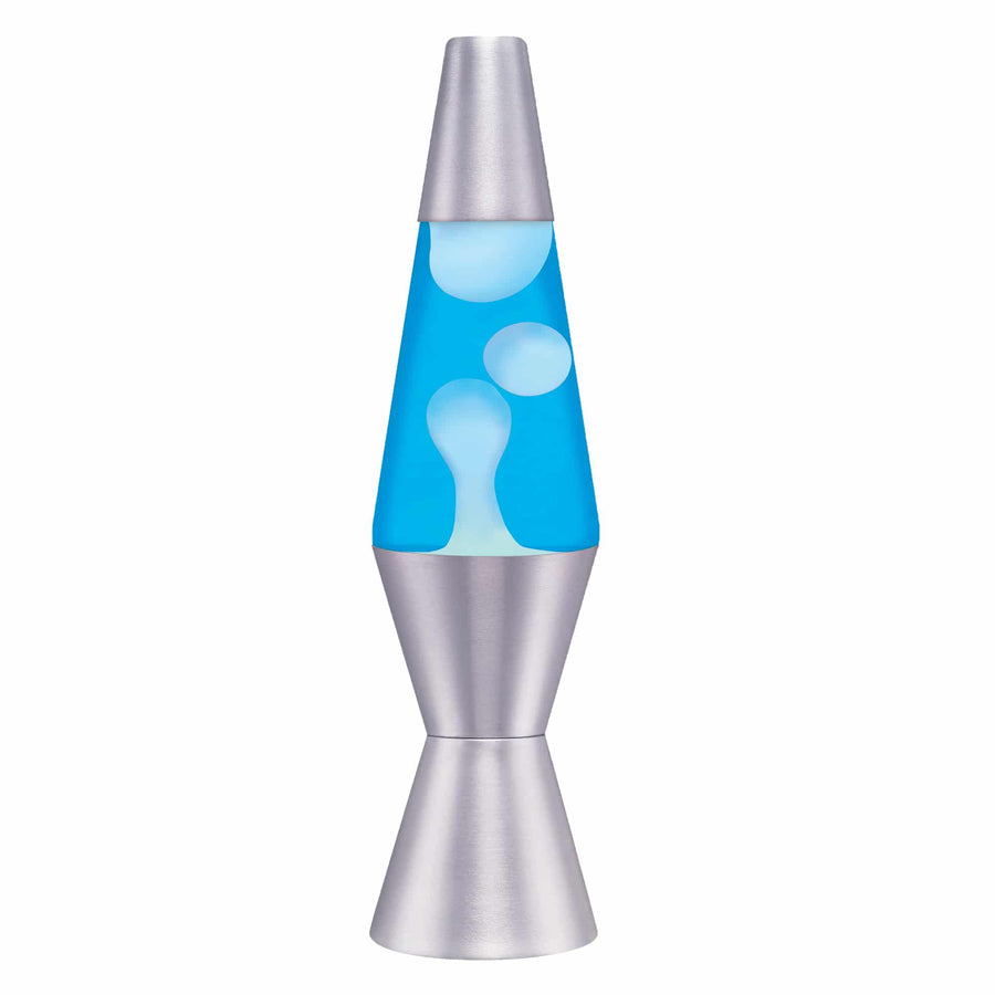 11.5″ LAVA LAMP – WHITE/BLUE/SILVER W7