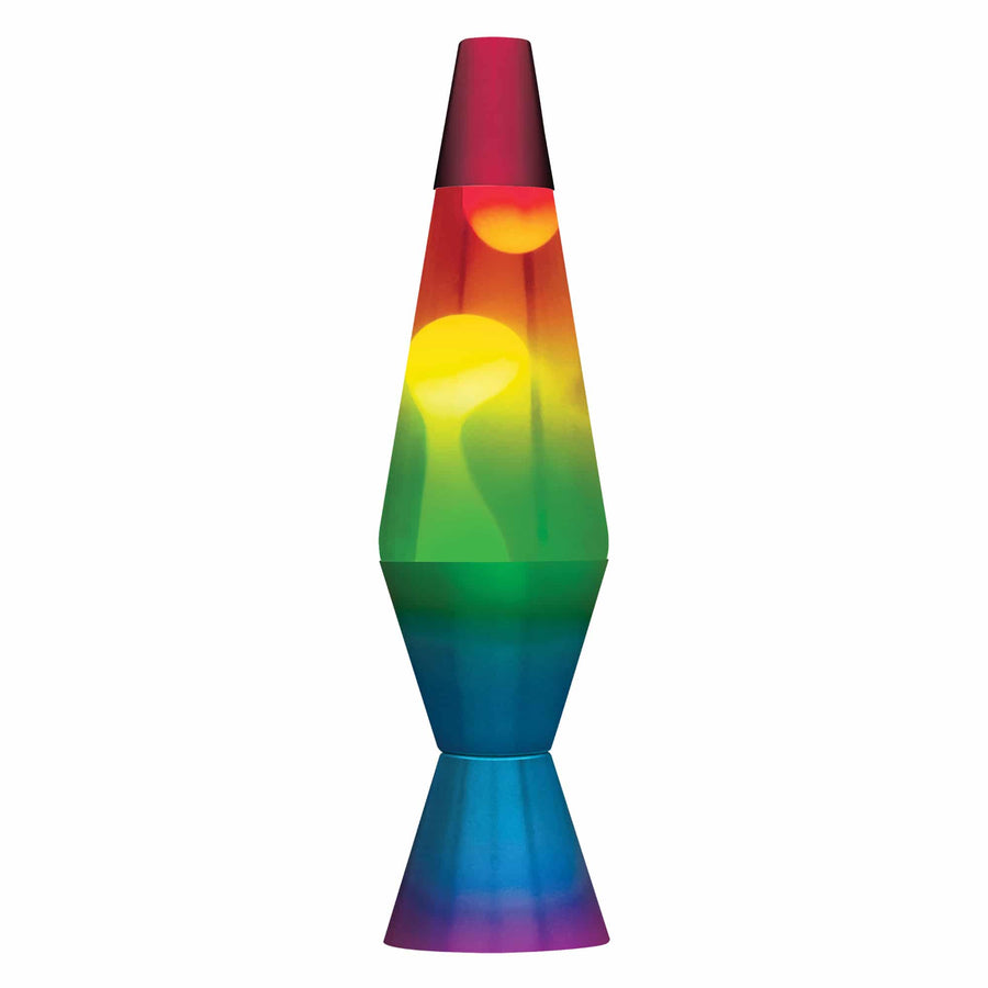 14.5” LAVA LAMP RAINBOW – WHITE/CLEAR/TRICOLOR Y1